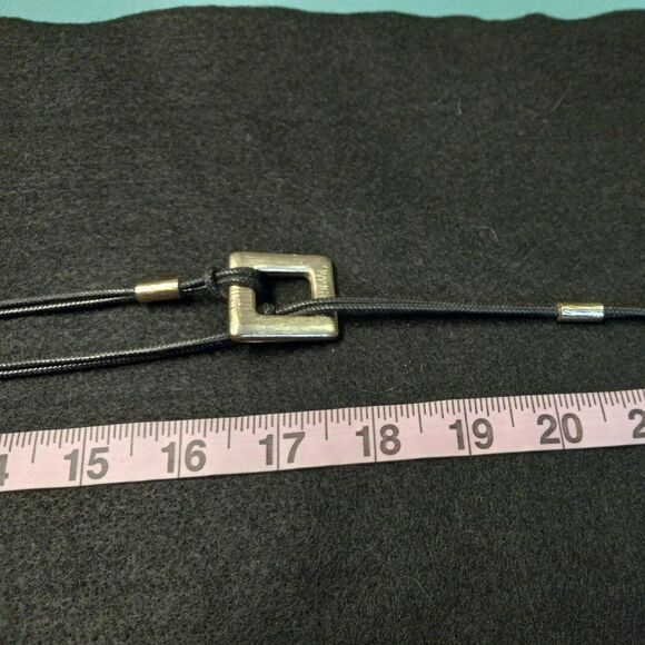 Chico's Corded Gold tone Square & Rectangle Necklace - Picture 5 of 6